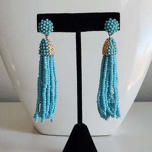 EUC Turquoise color drop earrings.  Pierced